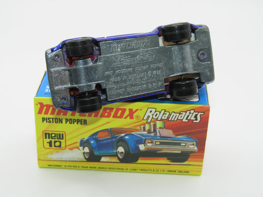 Matchbox Superfast 10B Piston Popper Blue SUPERFAST BASE