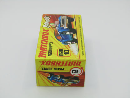 Matchbox Superfast 10B Piston Popper Metallic Blue SILVER BASE