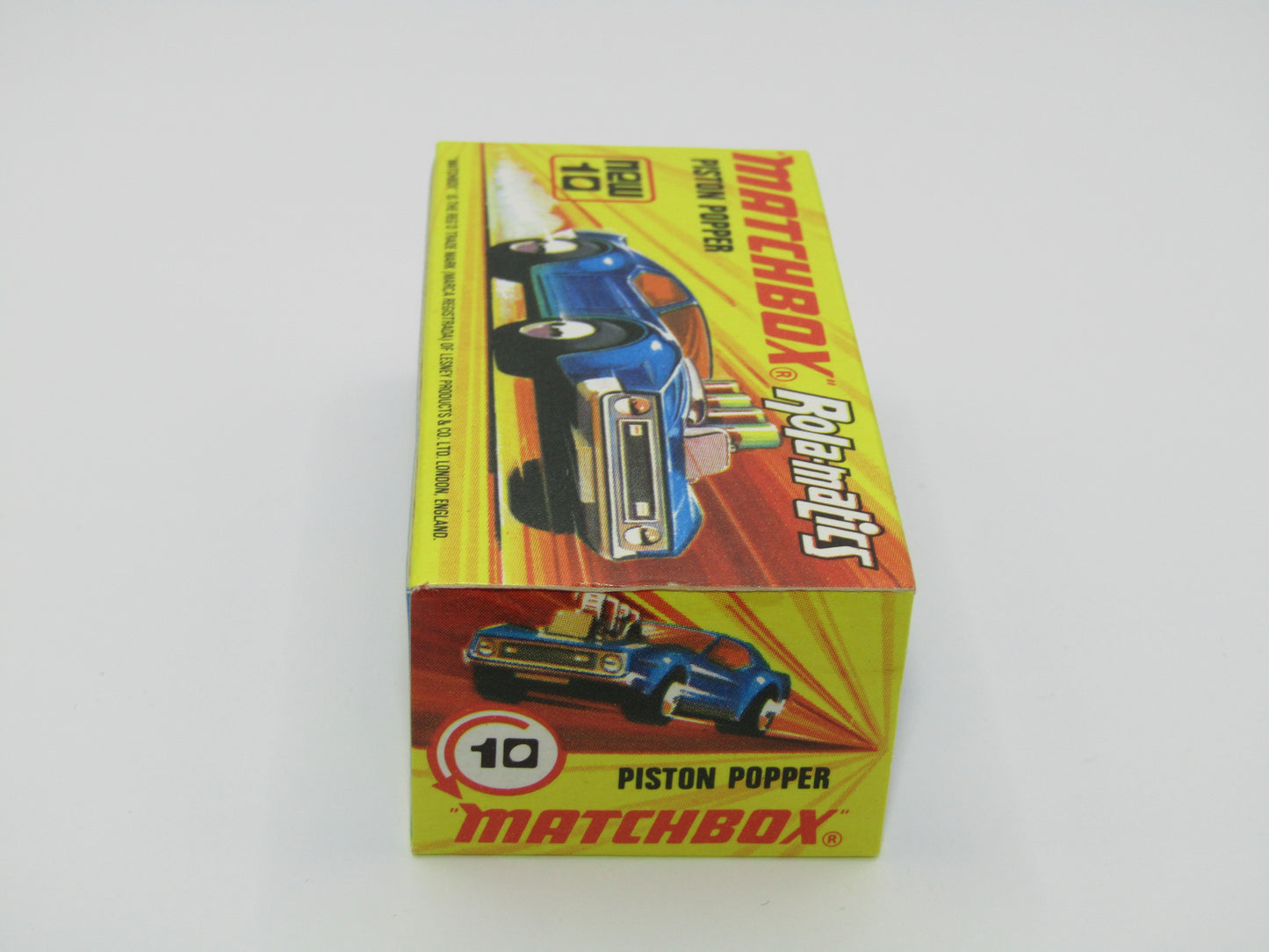 Matchbox Superfast 10B Piston Popper Metallic Blue SILVER BASE
