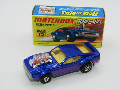 Matchbox Superfast 10B Piston Popper LIGHT AMBER Windows & SILVER BASE
