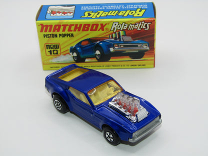 Matchbox Superfast 10B Piston Popper LIGHT AMBER Windows & SILVER BASE