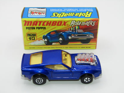 Matchbox Superfast 10B Piston Popper LIGHT AMBER Windows & SILVER BASE