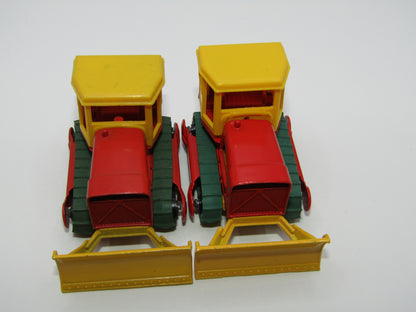 Matchbox Superfast 16A Case Tractor DULL Red Yellow Blade