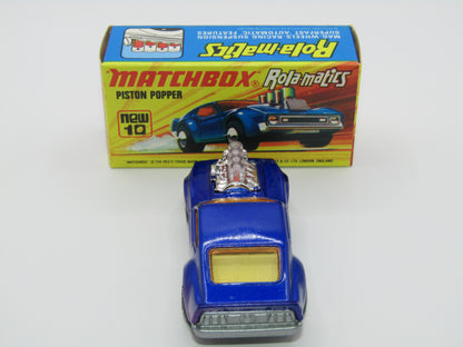 Matchbox Superfast 10B Piston Popper LIGHT AMBER Windows & SILVER BASE