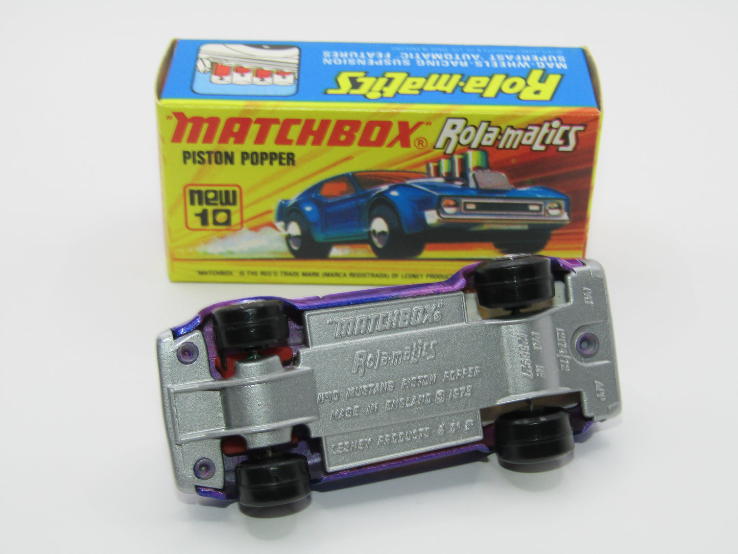 Matchbox Superfast 10B Piston Popper LIGHT AMBER Windows & SILVER BASE