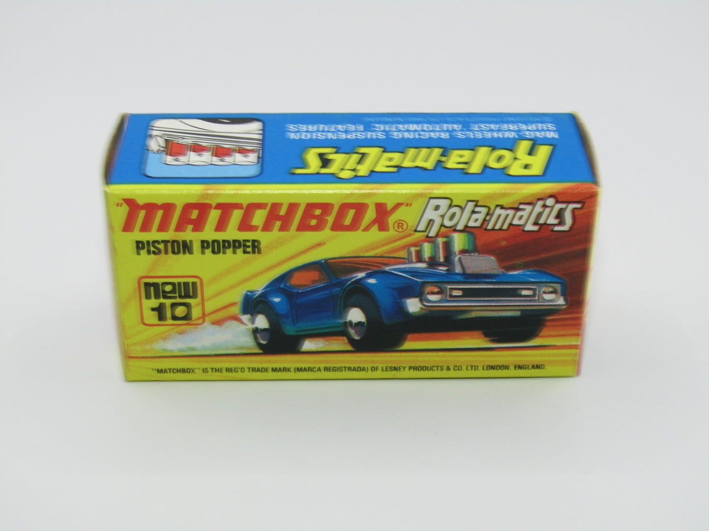Matchbox Superfast 10B Piston Popper LIGHT AMBER Windows & SILVER BASE