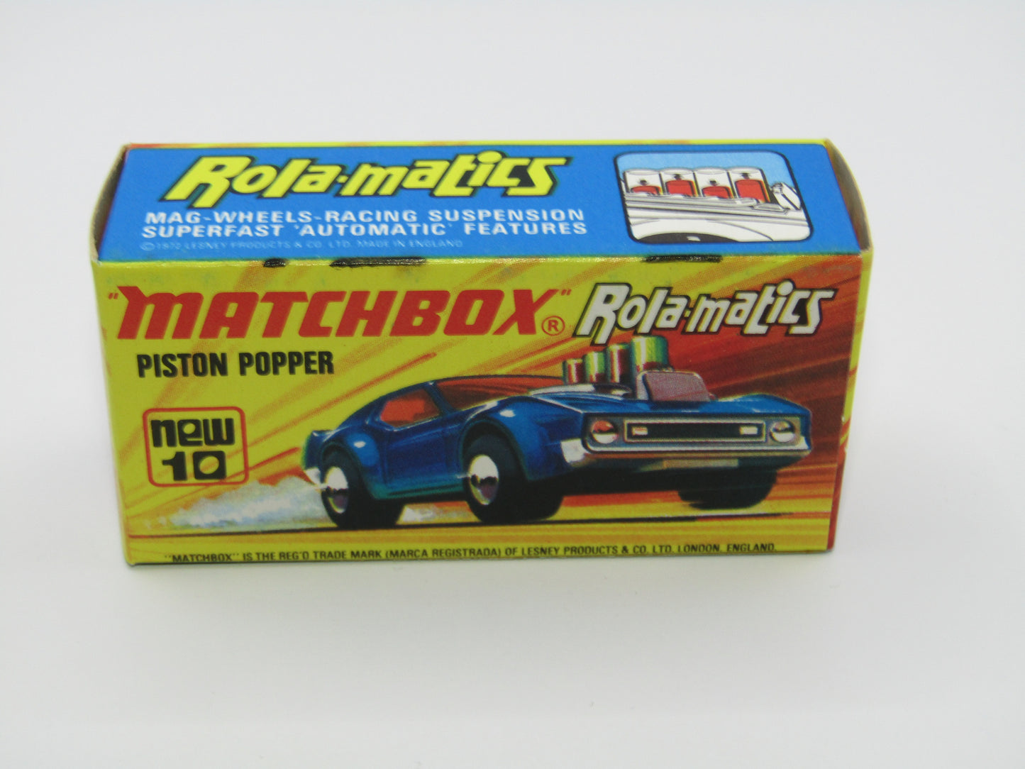 Matchbox Superfast 10B Piston Popper LIGHT AMBER Windows & SILVER BASE