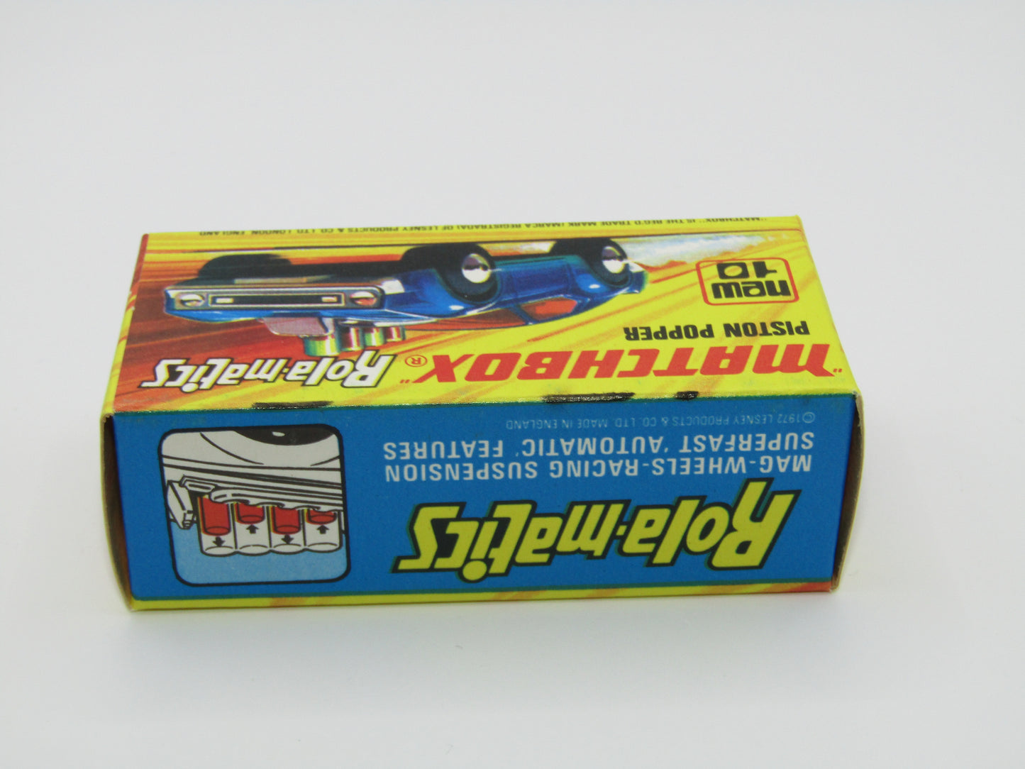 Matchbox Superfast 10B Piston Popper LIGHT AMBER Windows & SILVER BASE