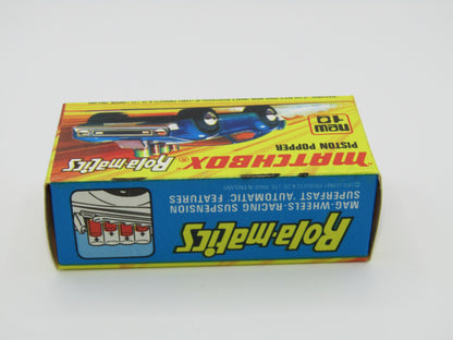 Matchbox Superfast 10B Piston Popper LIGHT AMBER Windows & SILVER BASE