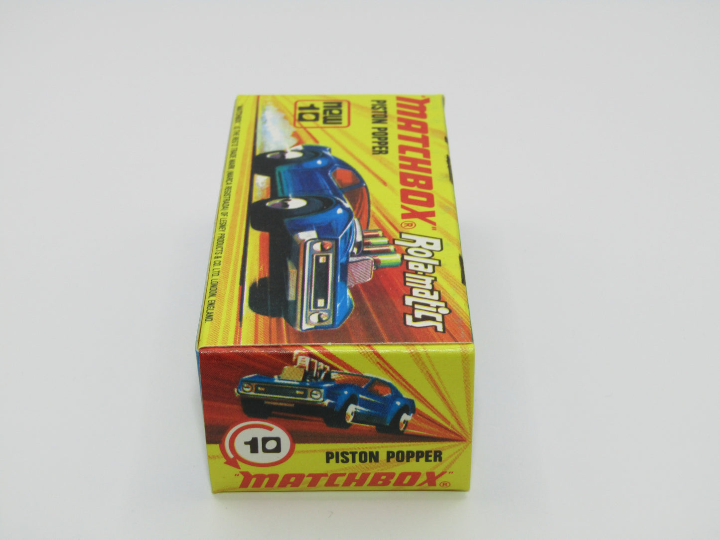 Matchbox Superfast 10B Piston Popper LIGHT AMBER Windows & SILVER BASE