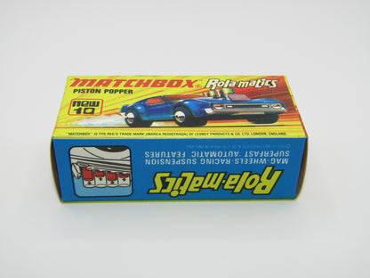 Matchbox Superfast 10B Piston Popper LIGHT AMBER Windows & SILVER BASE