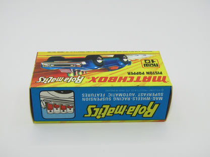 Matchbox Superfast 10B Piston Popper LIGHT Metallic Blue (looks Purple Blue), SILVER BASE