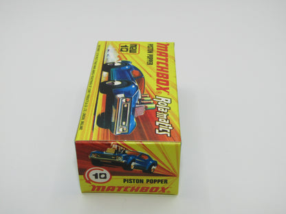 Matchbox Superfast 10B Piston Popper LIGHT Metallic Blue (looks Purple Blue), SILVER BASE