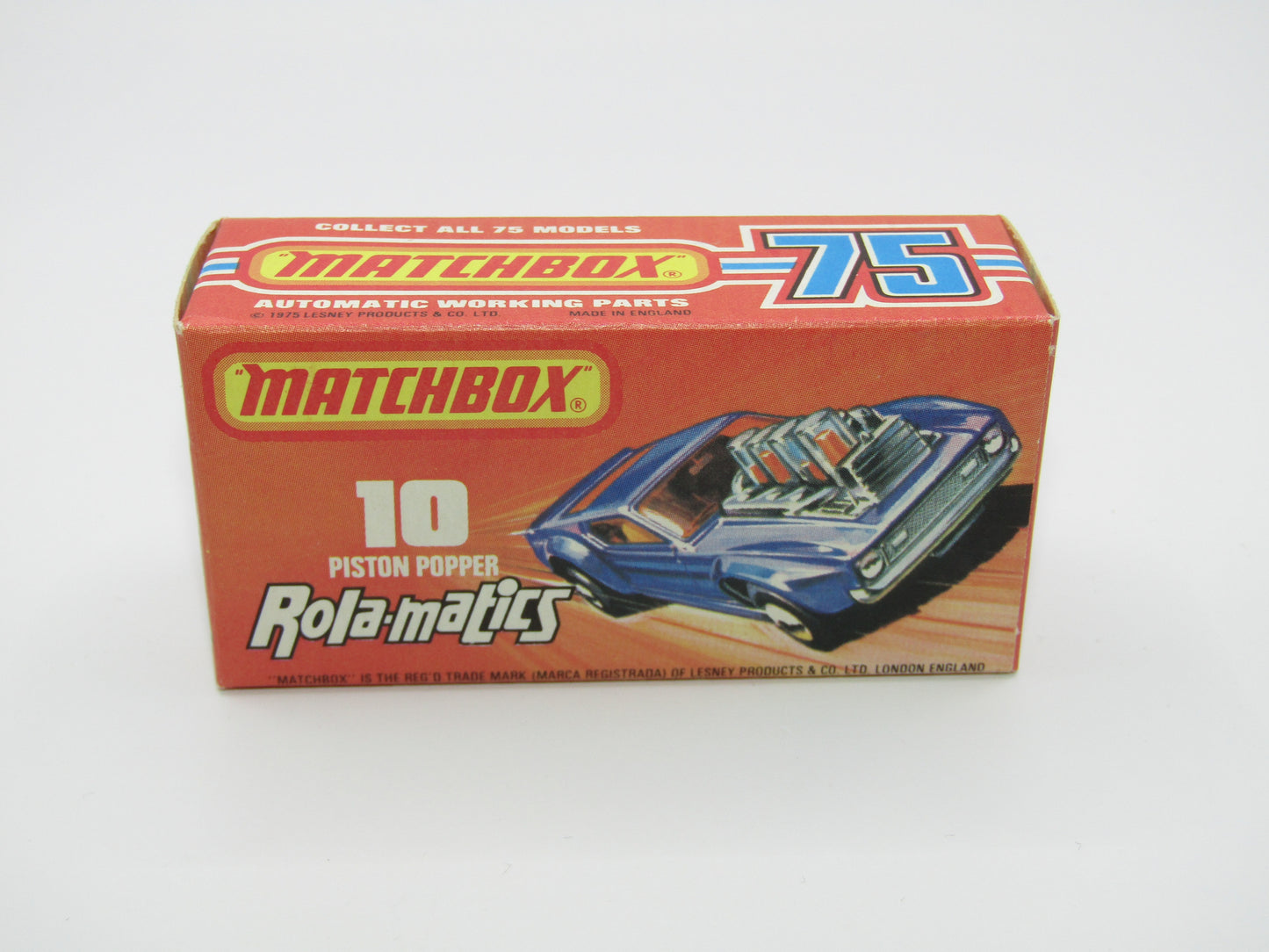 Matchbox Superfast 10B Piston Popper Sunkist ODD Textured Orange Paint Covering