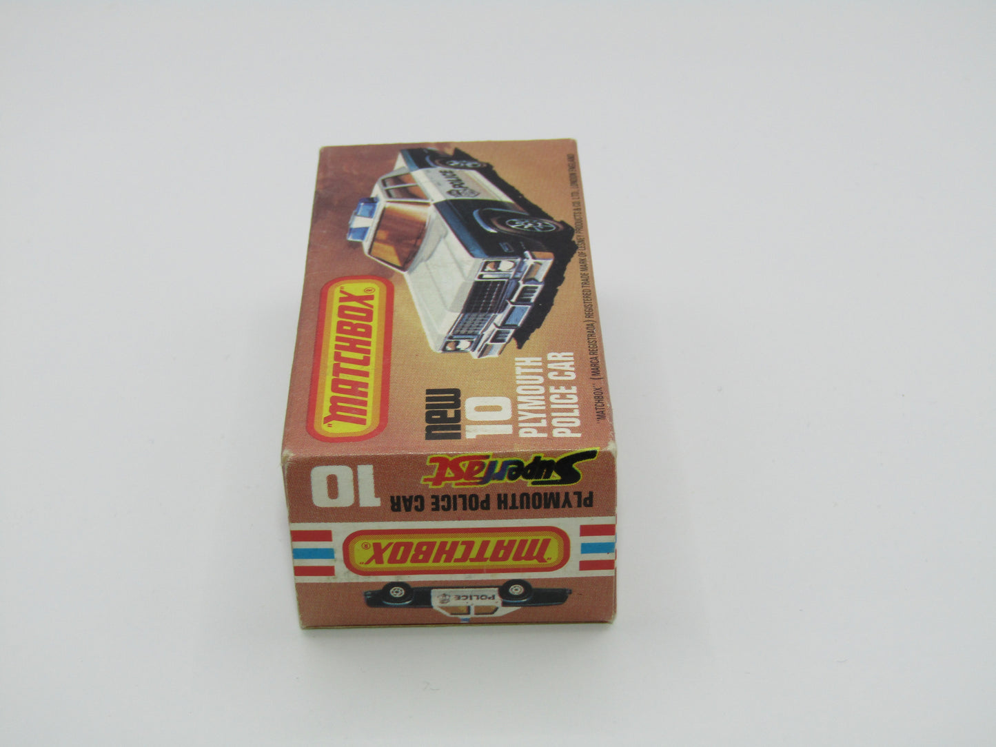 Matchbox Superfast 10C Plymouth Gran Fury Shield & Police Tampo Blue Green Windows