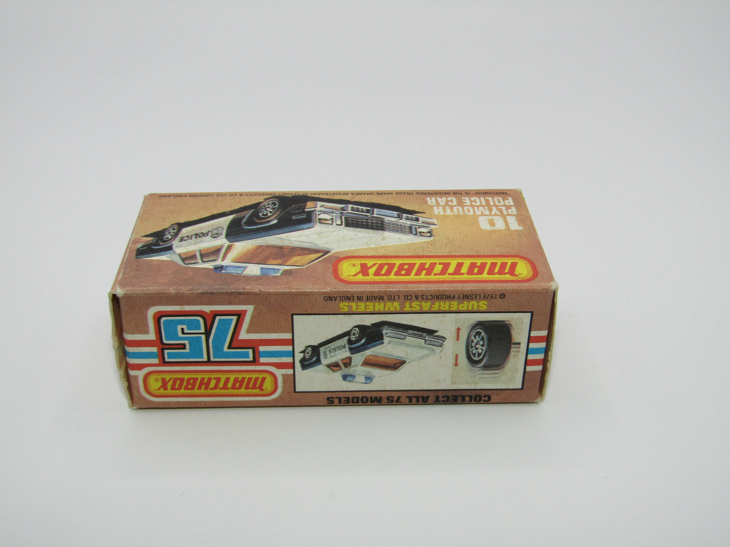 Matchbox Superfast 10C Plymouth Gran Fury Police & Shield Tampo Light Amber Windows
