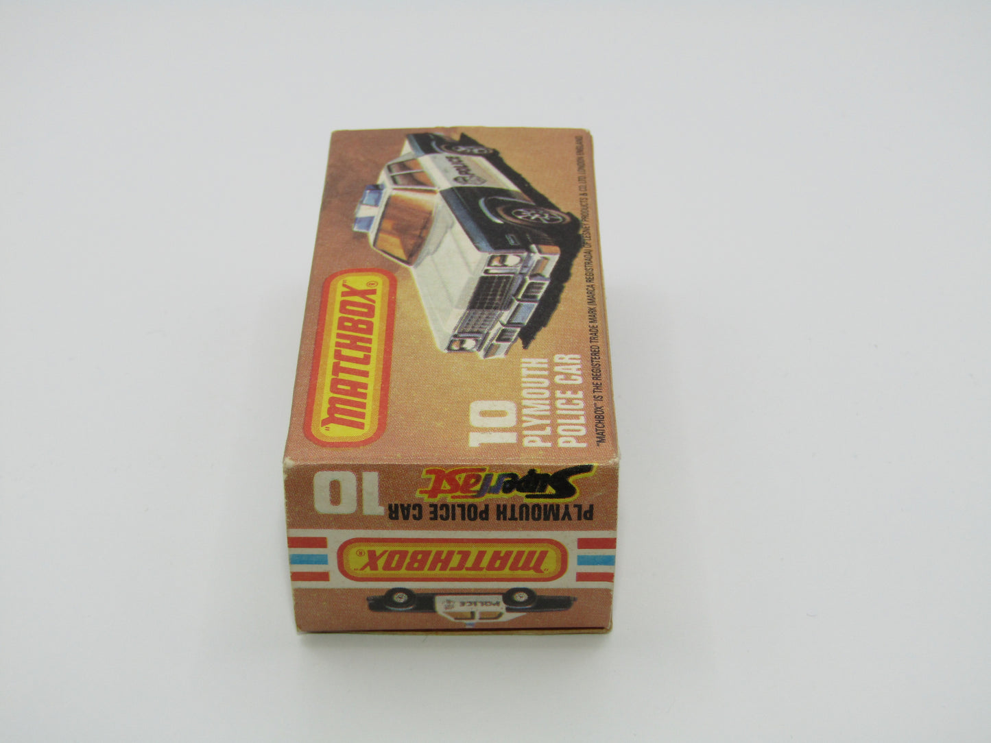 Matchbox Superfast 10C Plymouth Gran Fury Police & Shield Tampo DARK Amber Windows