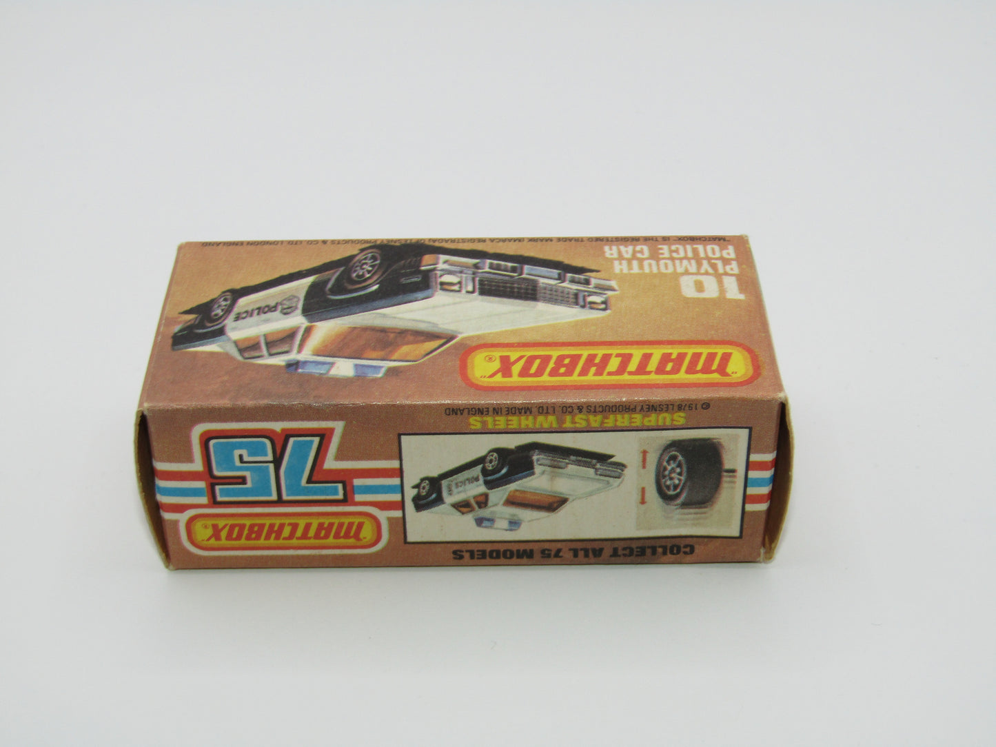 Matchbox Superfast 10C Plymouth Gran Fury Police & Shield Tampo DARK Amber Windows