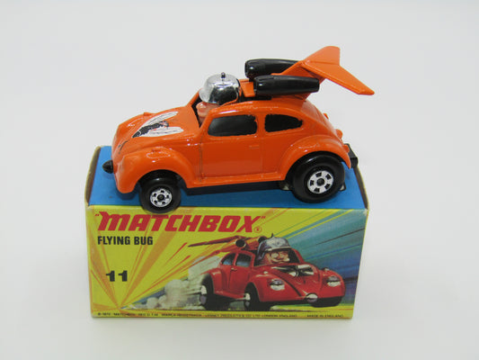 Matchbox Superfast RN IV Flying Beetle Orange 5 SPOKE SMALL SLOT Wheels