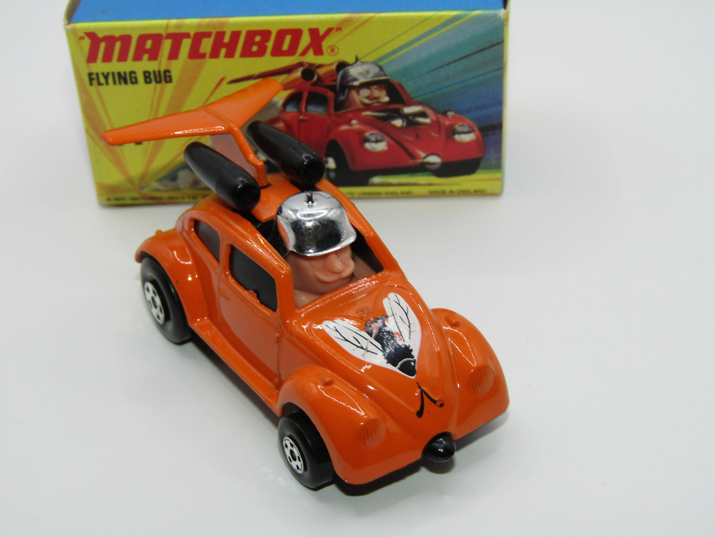 Matchbox Superfast RN IV Flying Beetle Orange 5 SPOKE SMALL SLOT Wheels