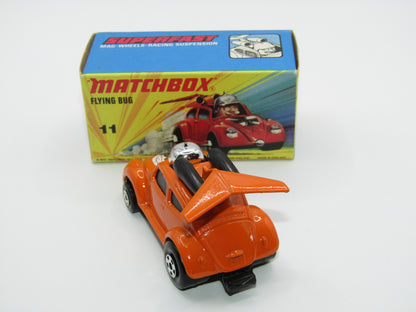 Matchbox Superfast RN IV Flying Beetle Orange 5 SPOKE SMALL SLOT Wheels
