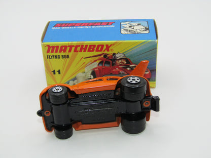 Matchbox Superfast RN IV Flying Beetle Orange 5 SPOKE SMALL SLOT Wheels