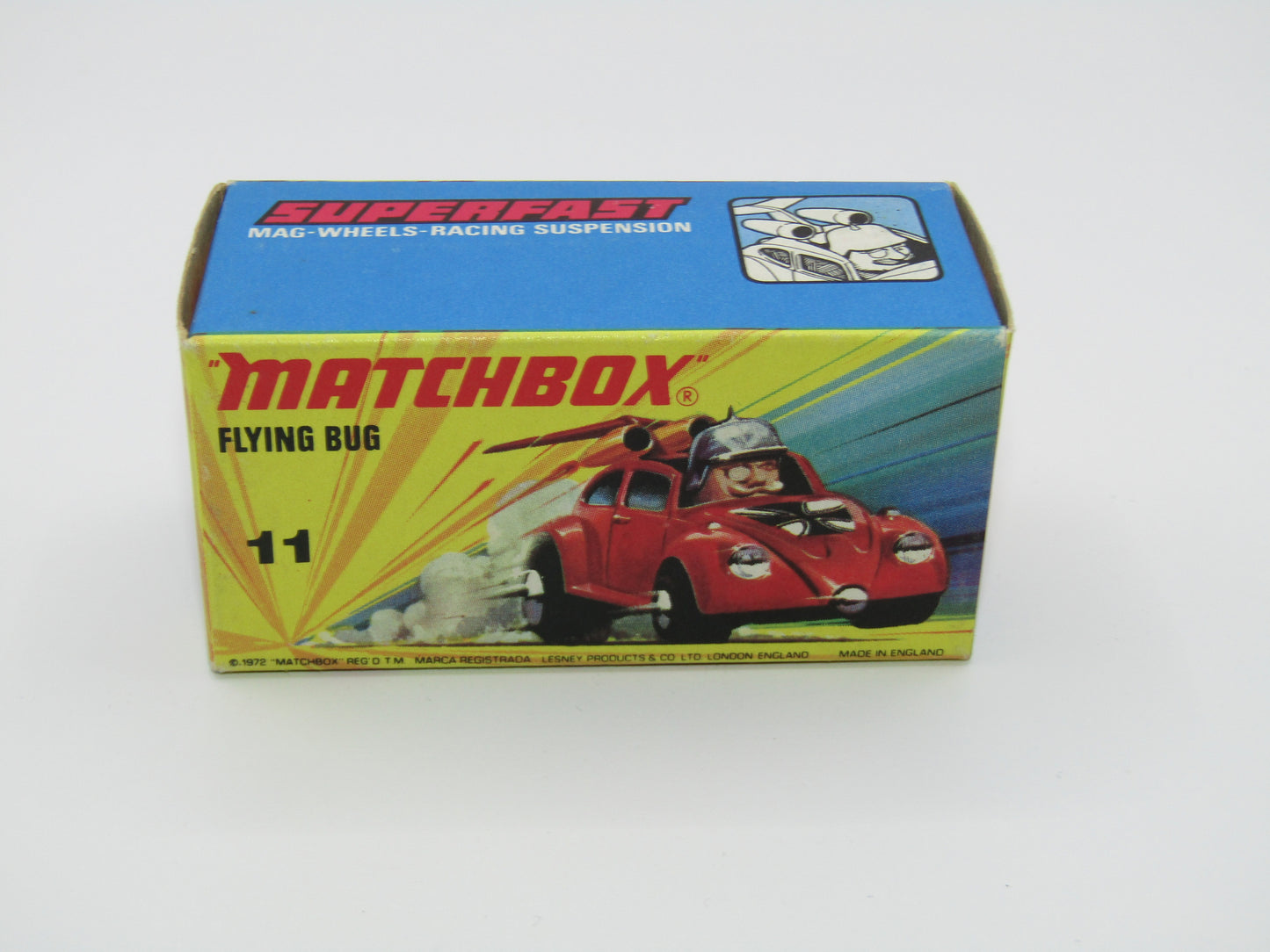Matchbox Superfast RN IV Flying Beetle Orange 5 SPOKE SMALL SLOT Wheels