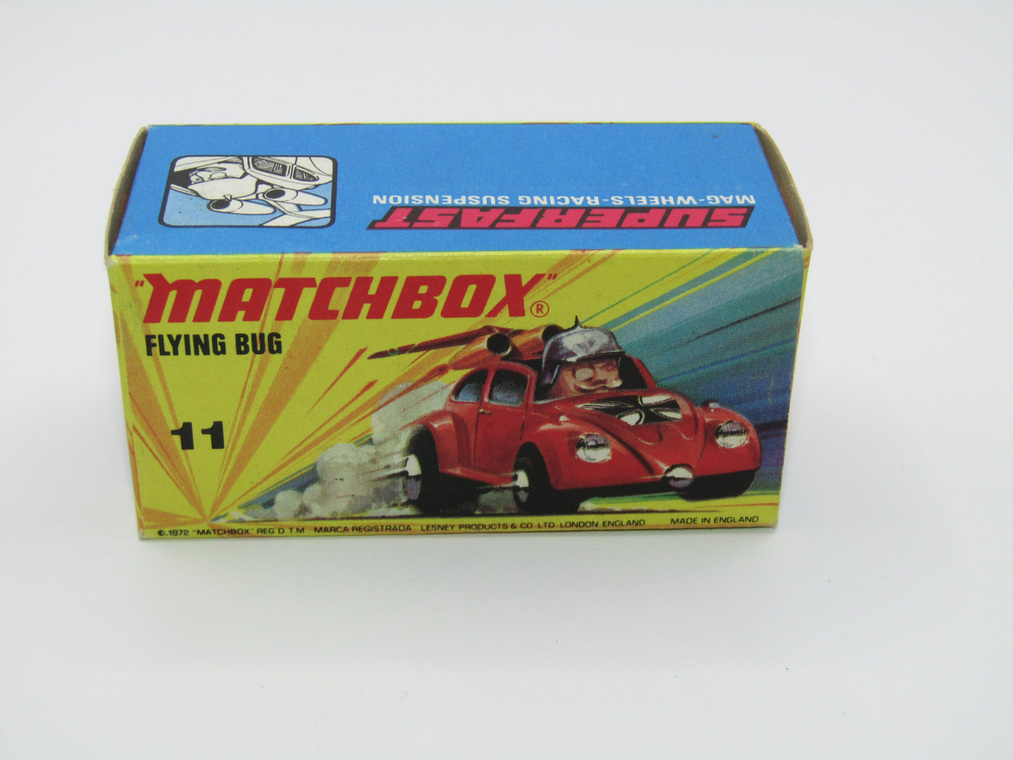 Matchbox Superfast RN IV Flying Beetle Orange 5 SPOKE SMALL SLOT Wheels