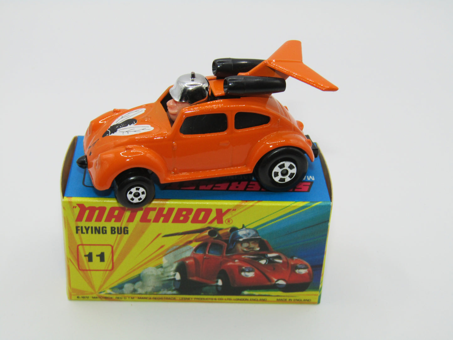 Matchbox Superfast RN IV Flying Beetle Orange 5 Spoke Wheels