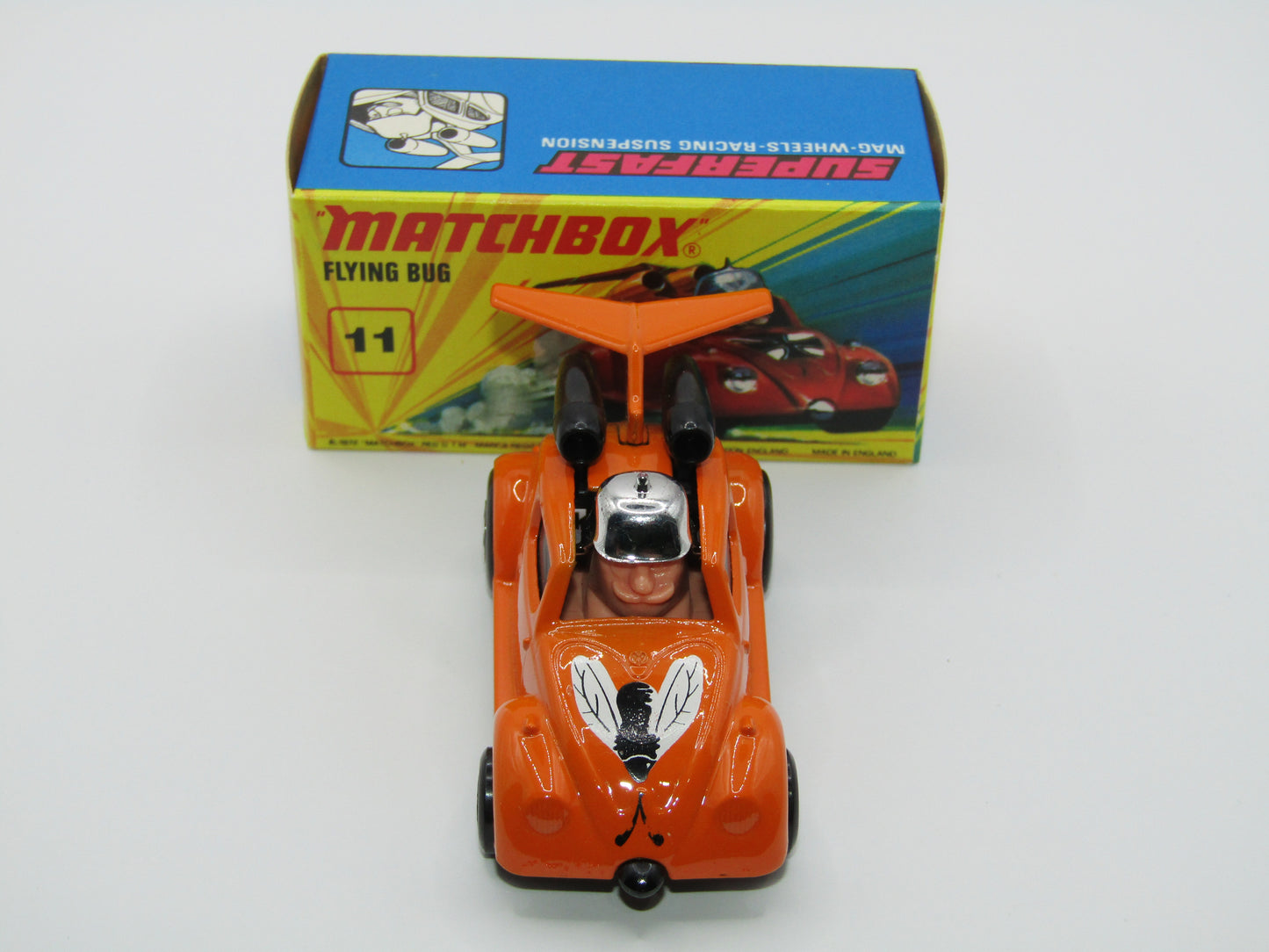 Matchbox Superfast RN IV Flying Beetle Orange 5 Spoke Wheels
