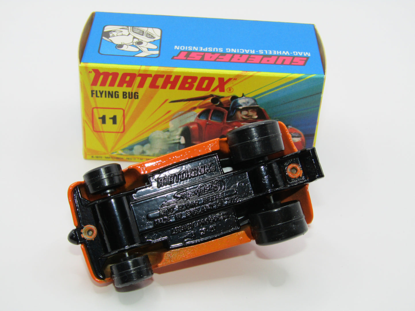 Matchbox Superfast RN IV Flying Beetle Orange 5 Spoke Wheels