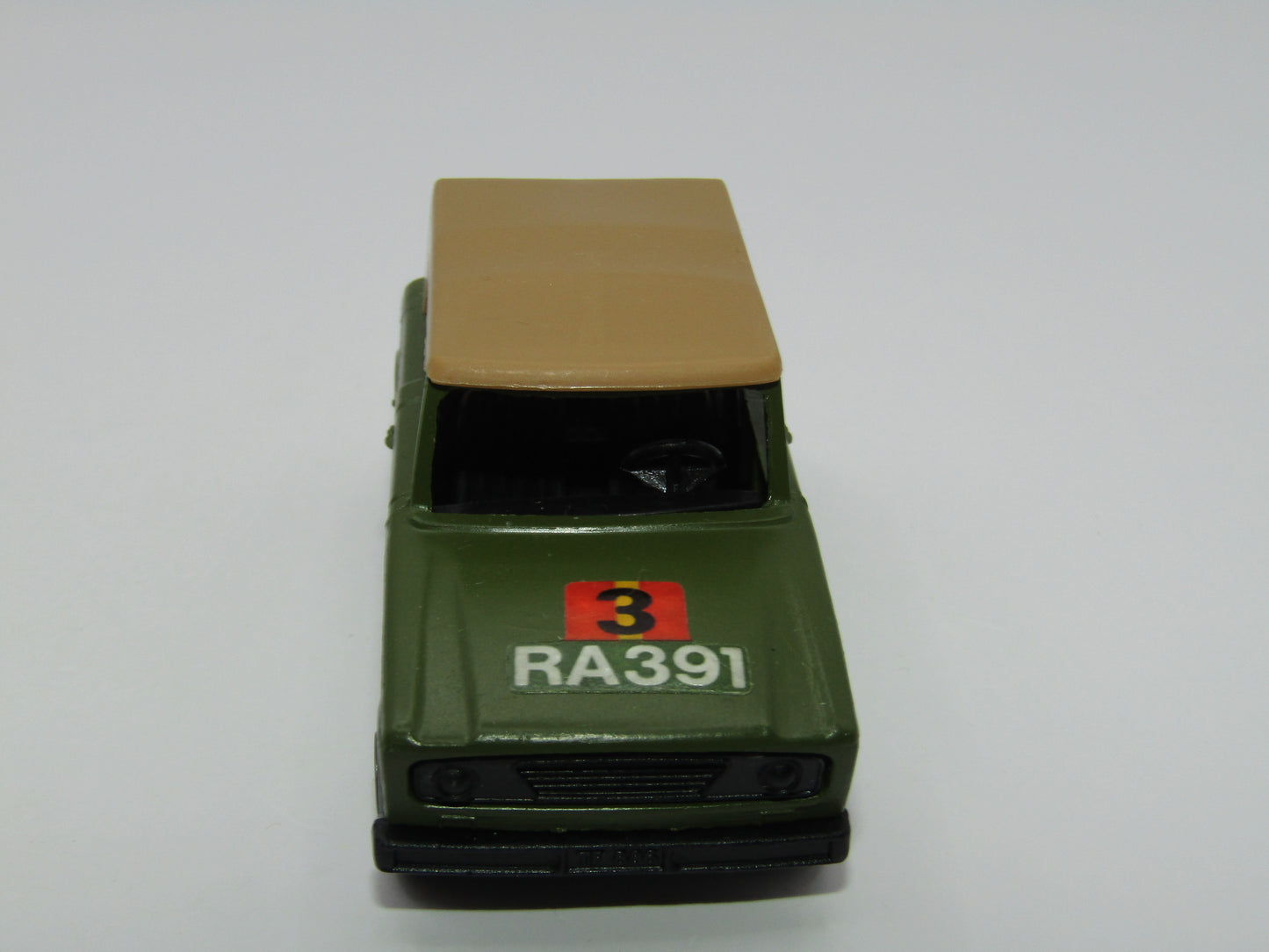 Matchbox Superfast 18A Field Car Olive Green 3RA391 label 5 SPOKE Wheels