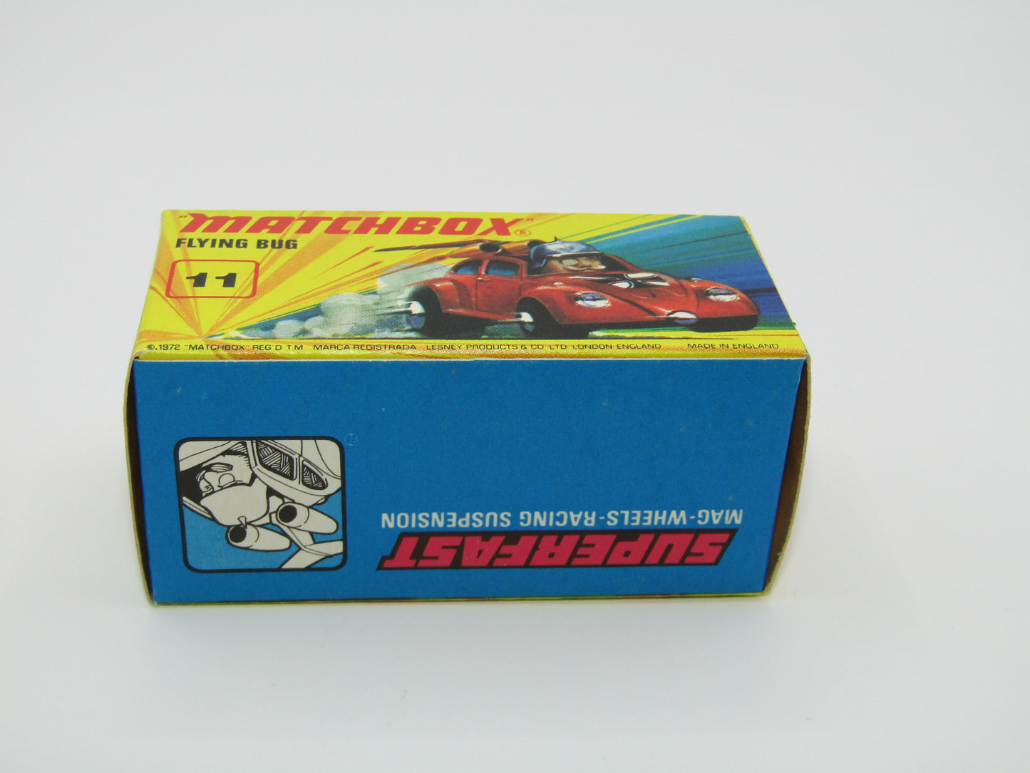 Matchbox Superfast No 11 Flying Bug 4 SPOKE Wheels Unpainted Base