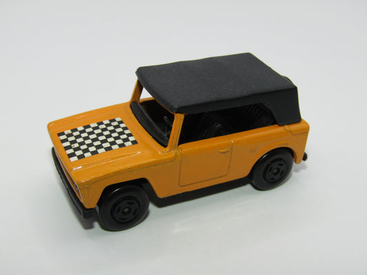 Matchbox Superfast 18A Field Car Orange Checker Label BLACK Wheel Hubs