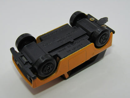 Matchbox Superfast 18A Field Car Orange Checker Label BLACK Wheel Hubs