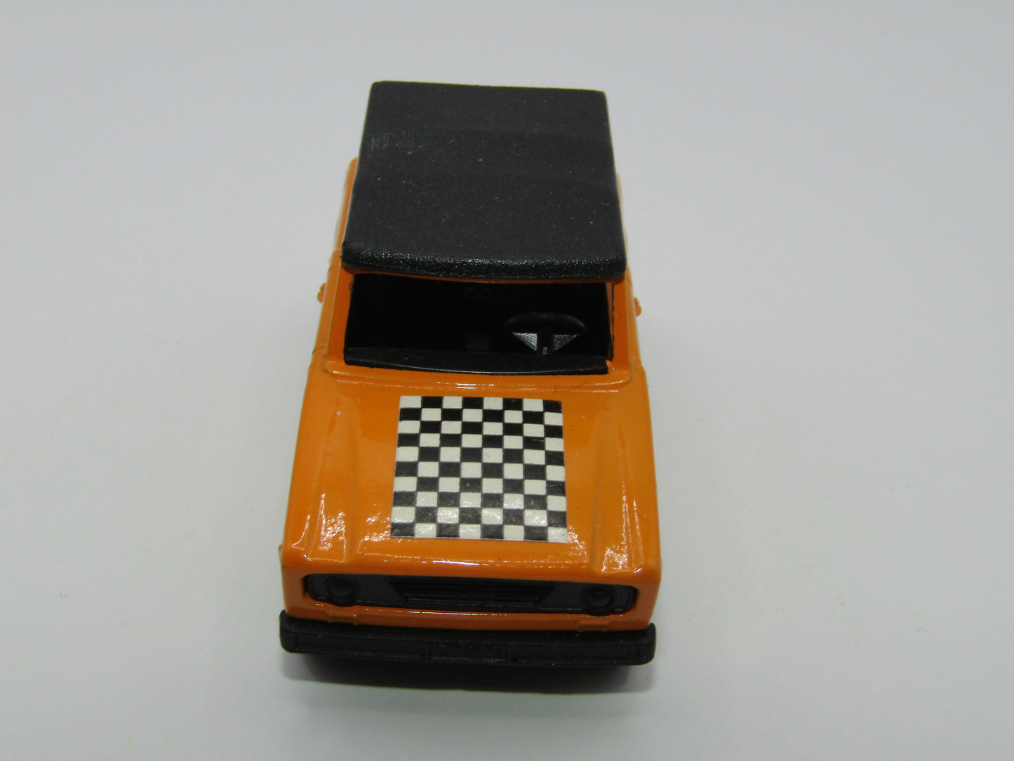Matchbox Superfast 18A Field Car Orange Checker Label 4 Spoke Wheels