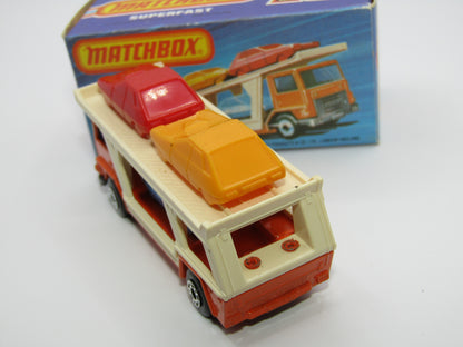 Matchbox Superfast No 11C Car Transporter Orange GREY BASE Dot Dash Wheels