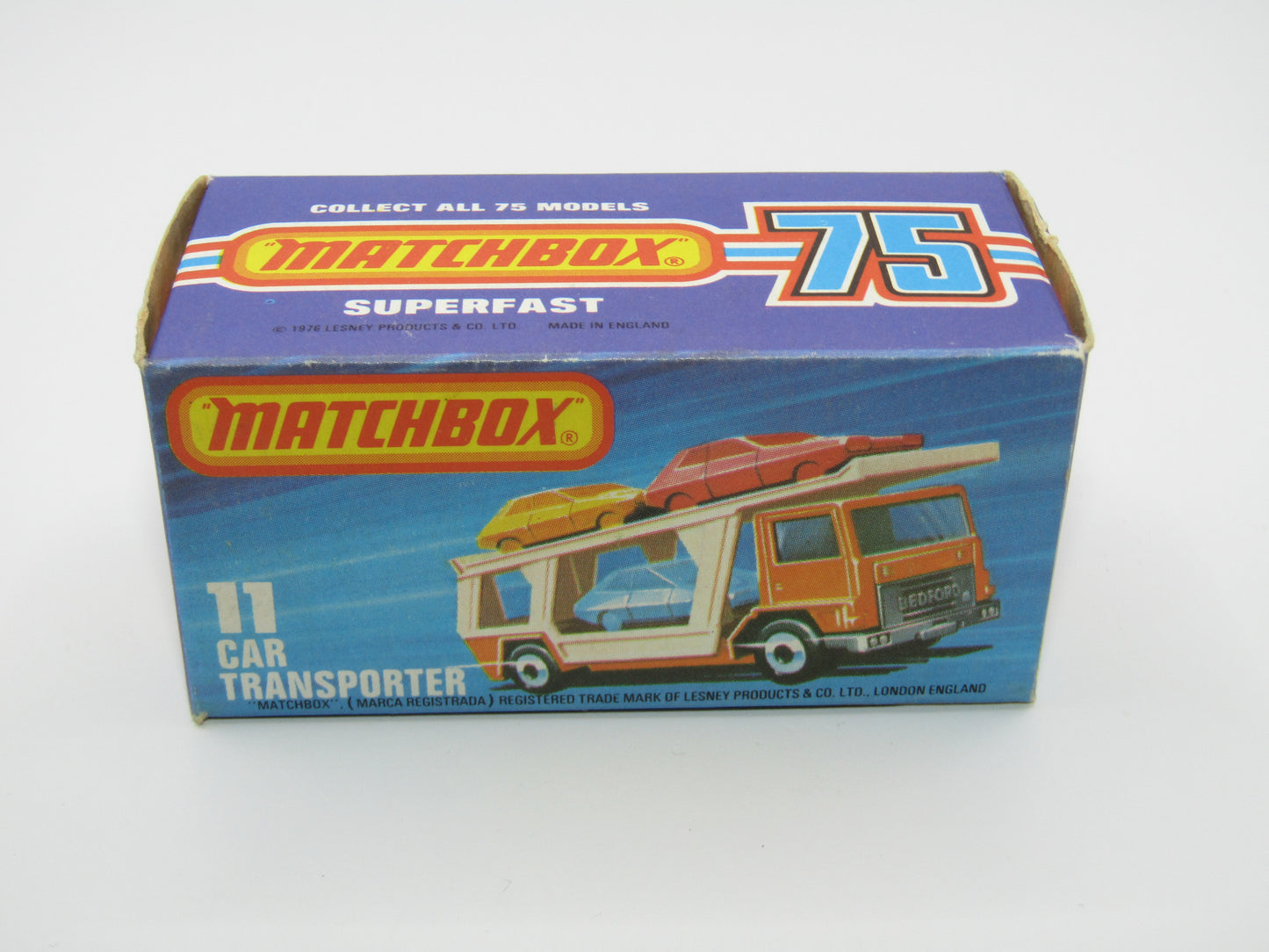 Matchbox Superfast No 11C Car Transporter Orange GREY BASE Dot Dash Wheels