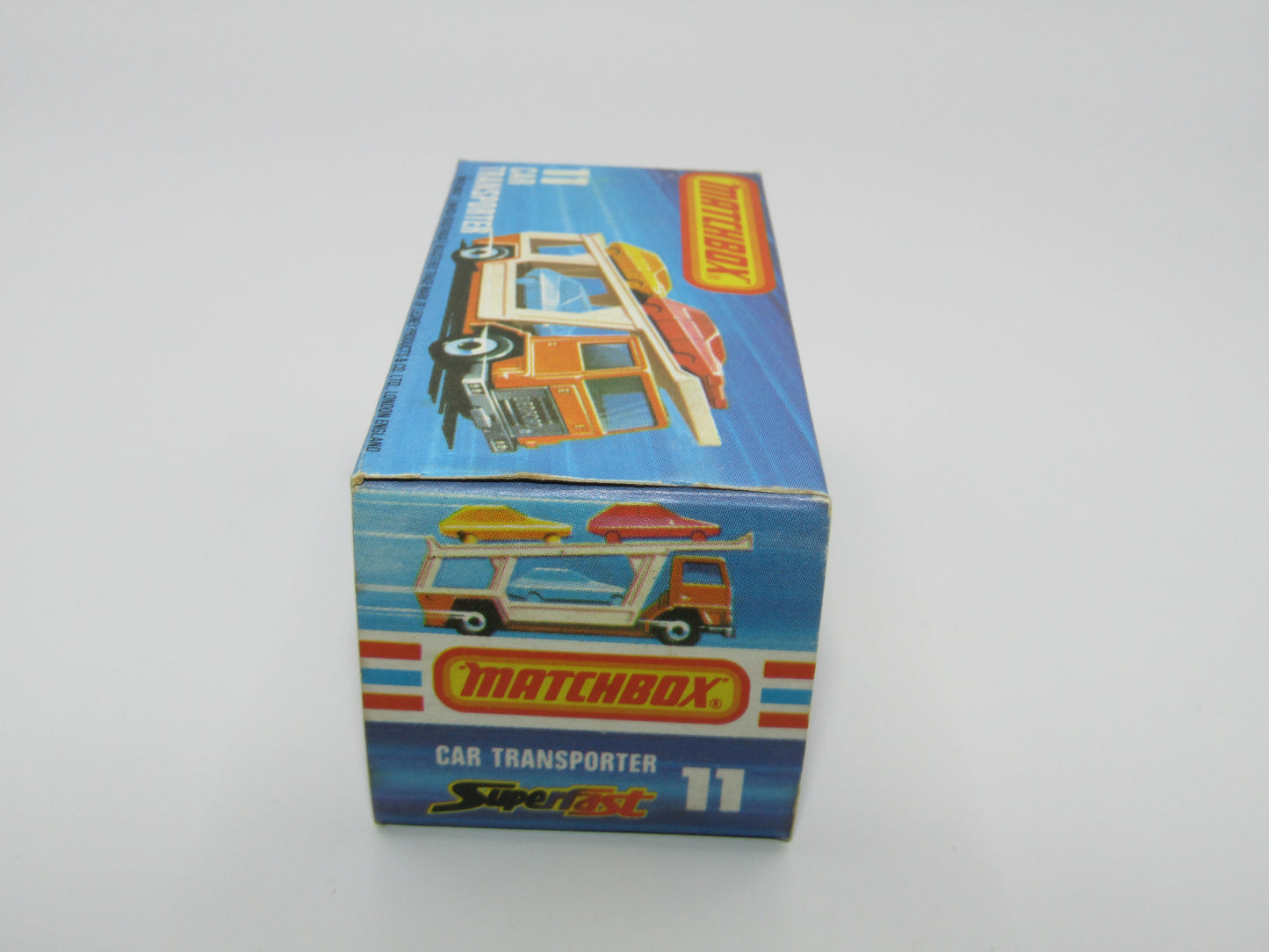 Matchbox Superfast No 11C Car Transporter Orange GREY BASE Dot Dash Wheels