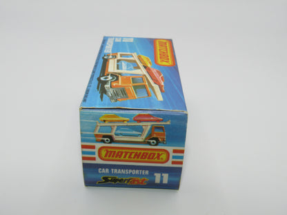 Matchbox Superfast No 11C Car Transporter Orange GREY BASE Dot Dash Wheels