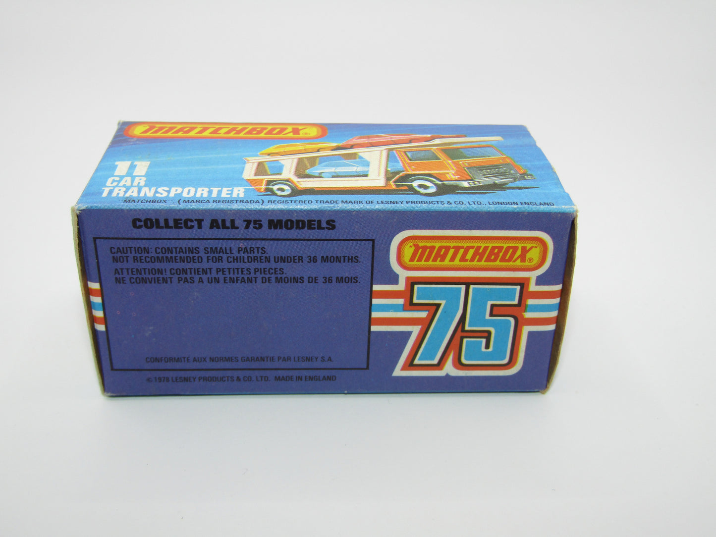Matchbox Superfast No 11C Car Transporter Orange GREY BASE Dot Dash Wheels