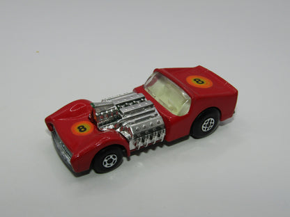 Matchbox Superfast 19B Road Dragster Dark Red  FACTORY ERROR to rear