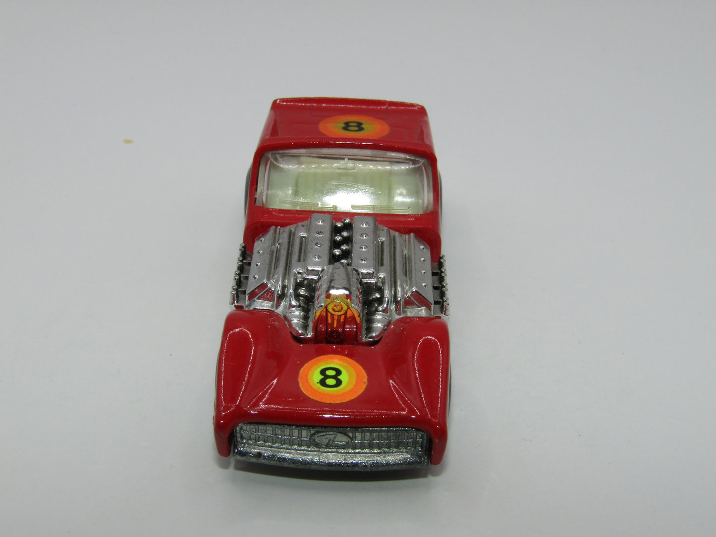 Matchbox Superfast 19B Road Dragster DARK Red Vertical Labels