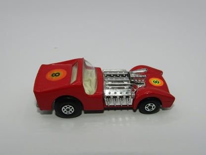 Matchbox Superfast 19B Road Dragster DARK Red Vertical Labels