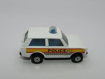 Matchbox Superfast 20B Police Patrol Checker Label BLUE-GREY Base