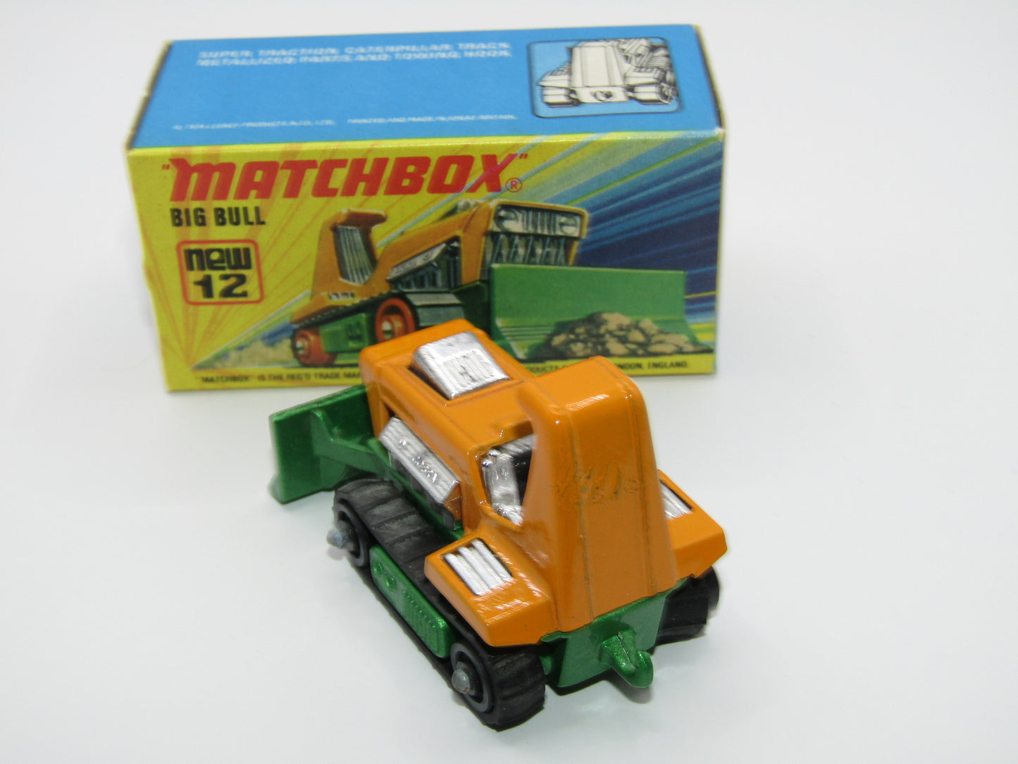 Matchbox Superfast No 12C Big Bull BLACK ROLLERS