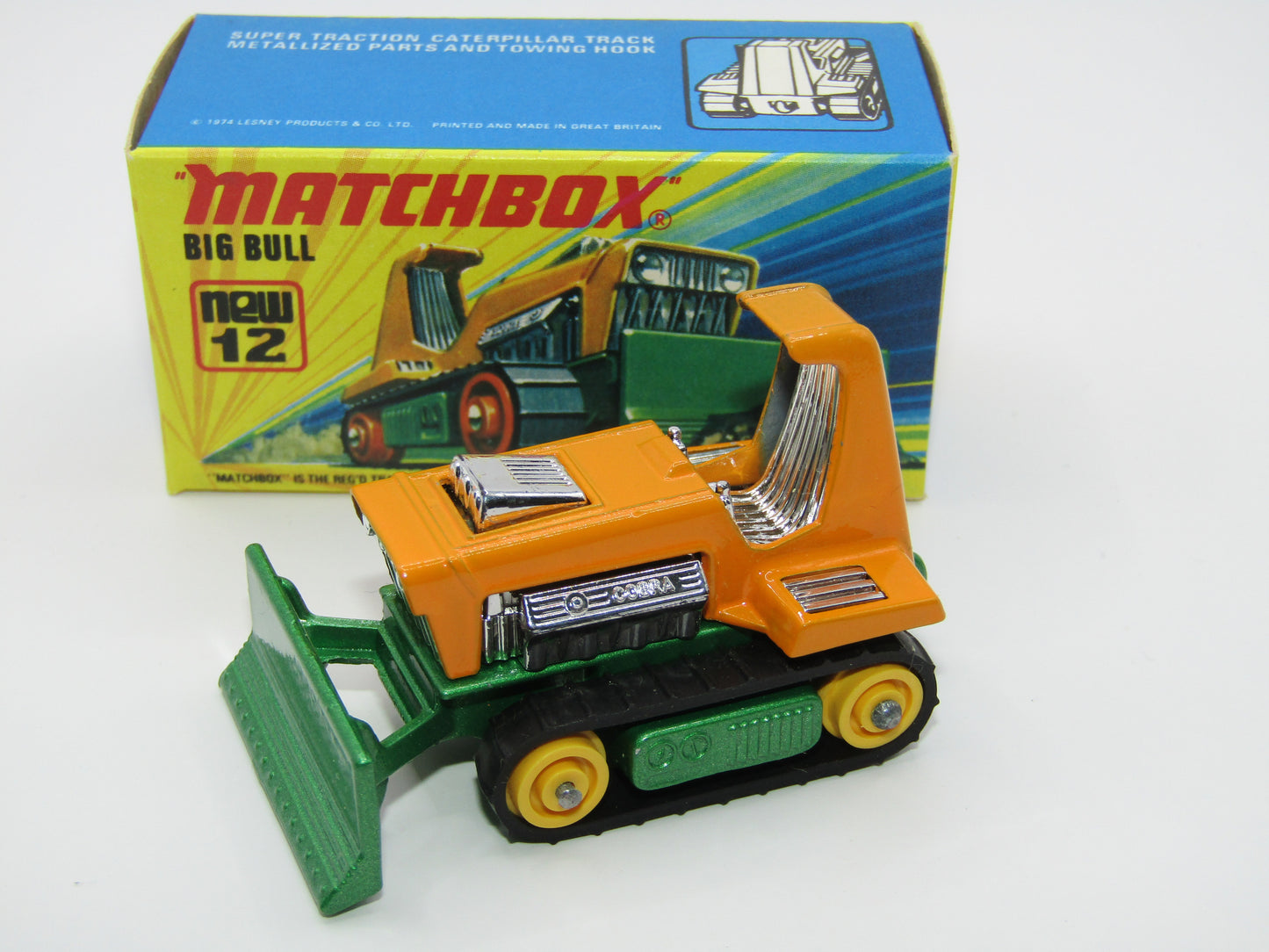 Matchbox Superfast No 12C Big Bull YELLOW ROLLERS