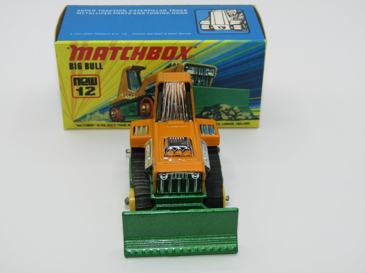 Matchbox Superfast No 12C Big Bull YELLOW ROLLERS