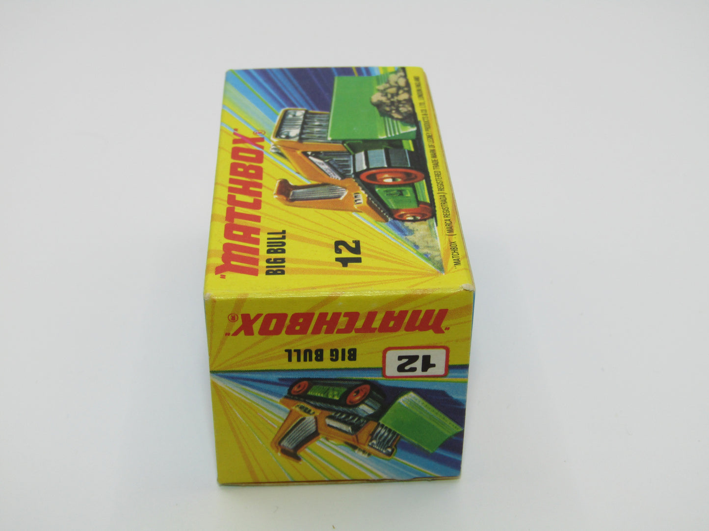 Matchbox Superfast No 12C Big Bull DARK METALLIC GREEN Orange Rollers