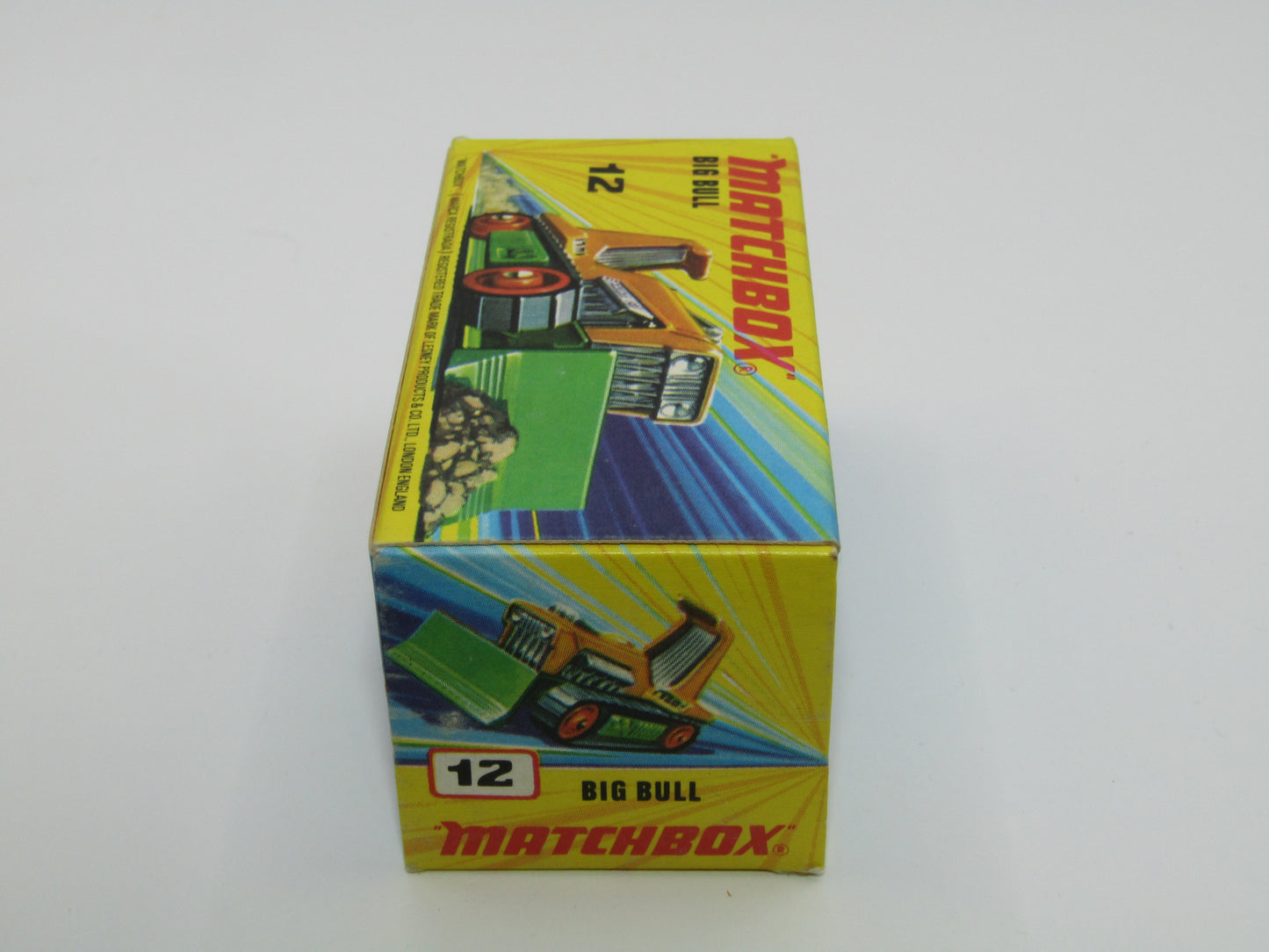 Matchbox Superfast No 12C Big Bull DARK METALLIC GREEN Orange Rollers